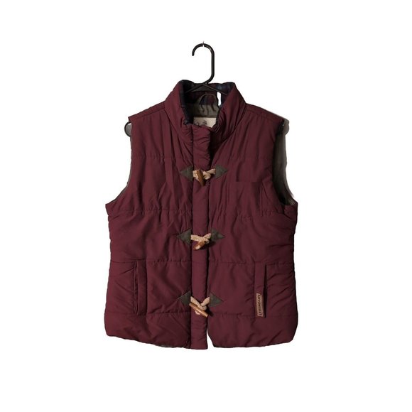 Legendary Whitetails Jackets & Blazers - Legendary Whitetails Quilted Vest Toggle Puffer Women's Size L Maroon Zip